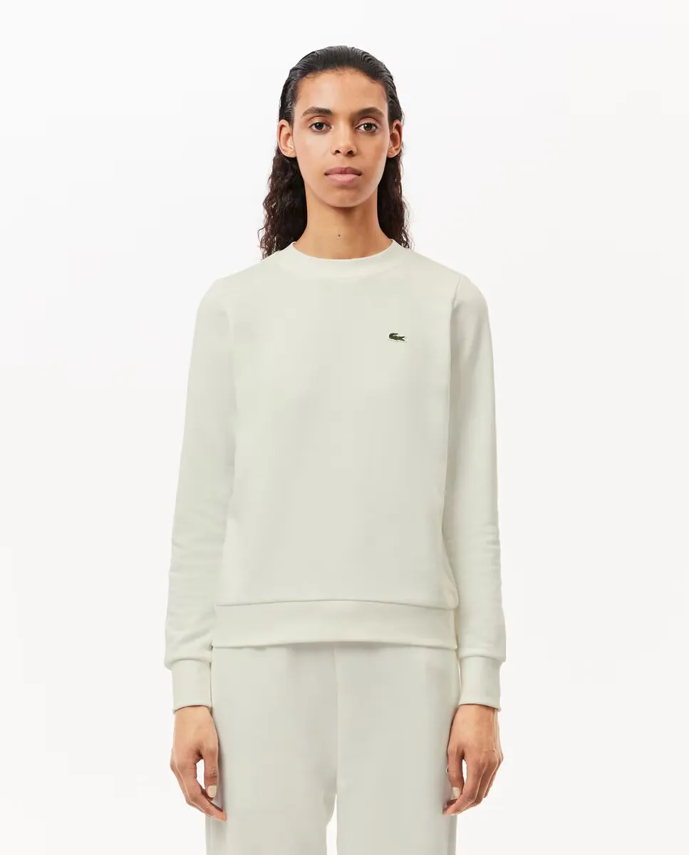

Женская флисовая толстовка с круглым вырезом Lacoste, белый