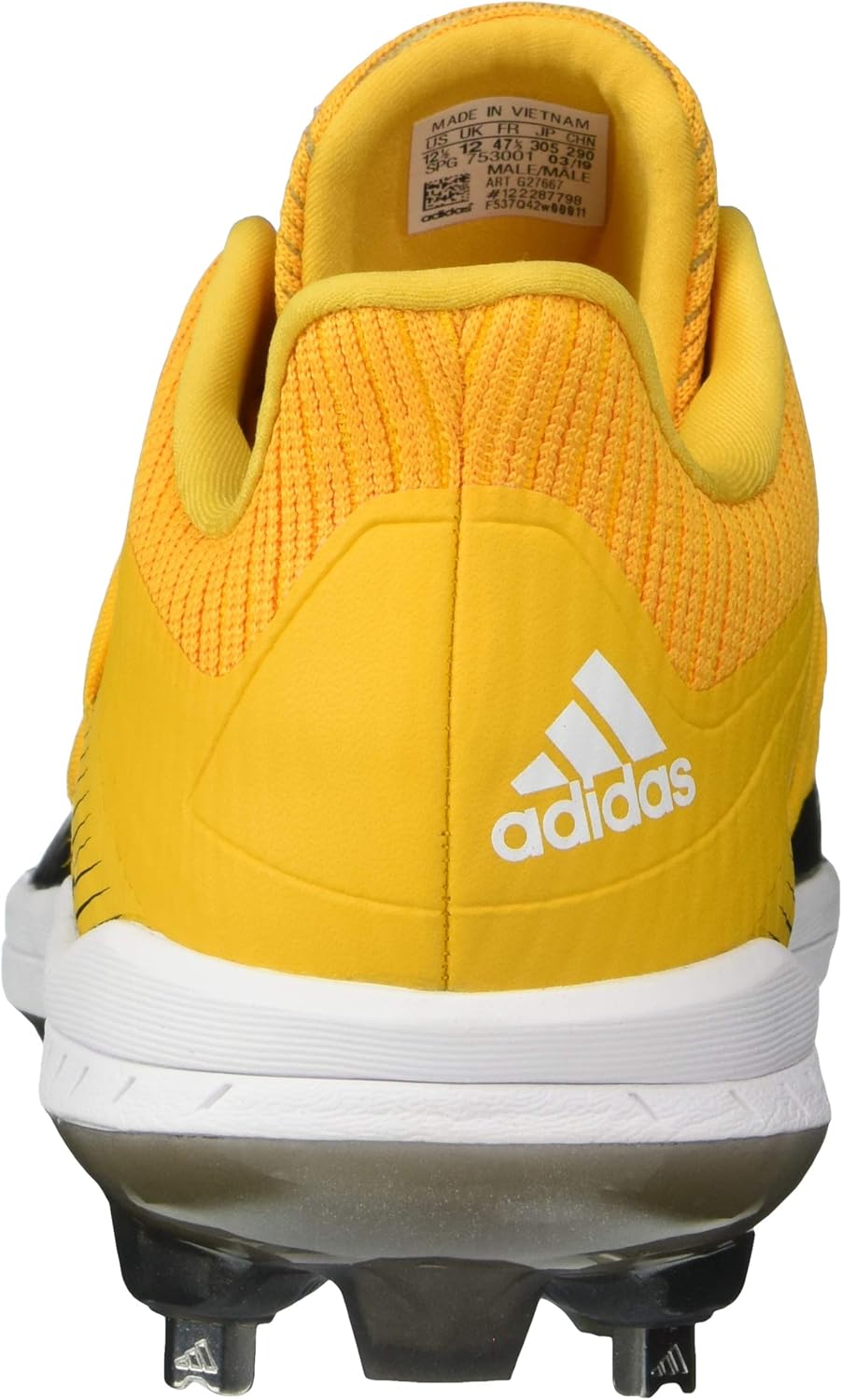 Бейсбольные бутсы для мужчин Adidas Afterburner 6, золотой/белый/черный — фото 3