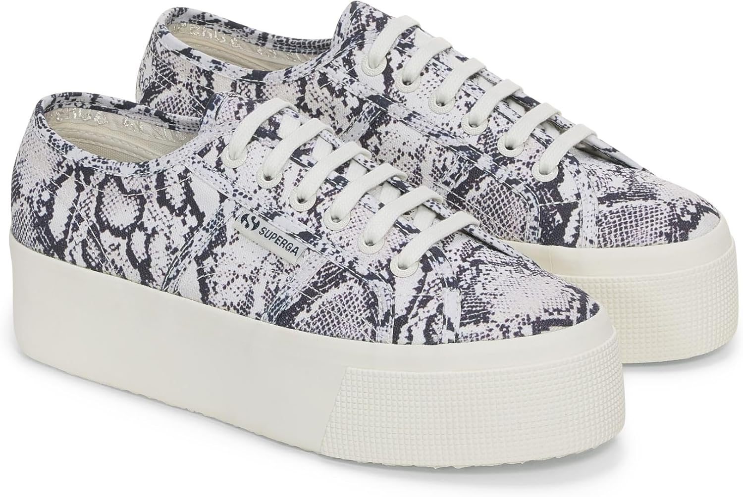 Кроссовки Superga Unisex-Adult 2790 Print, белый/слоновая кость/темно-синий — фото 2