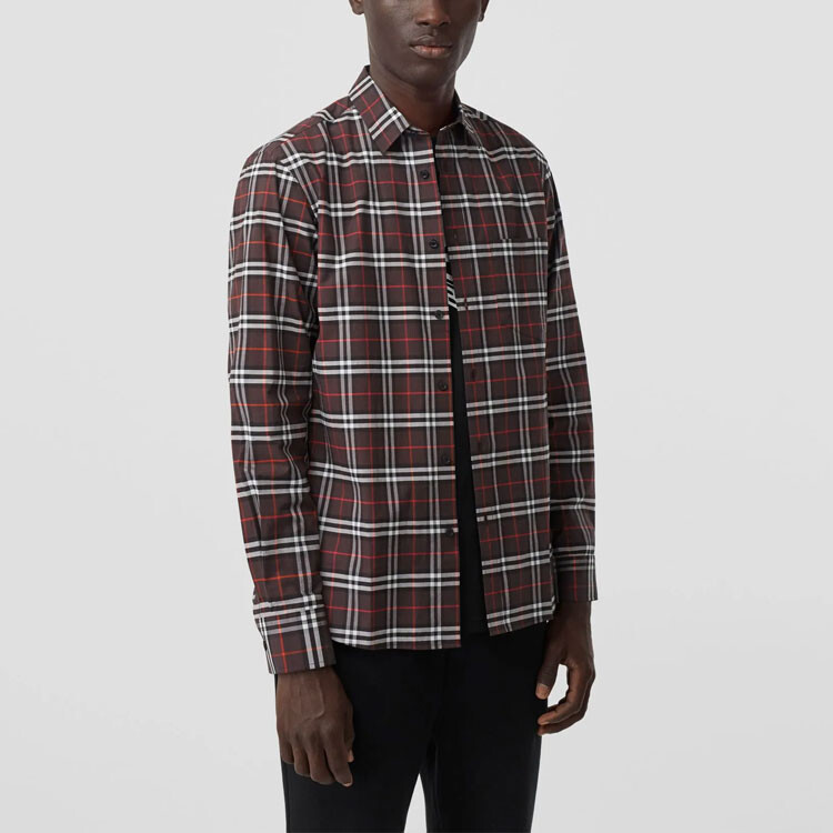 Рубашка мужская Burberry многоцветная, мультиколор — фото 2