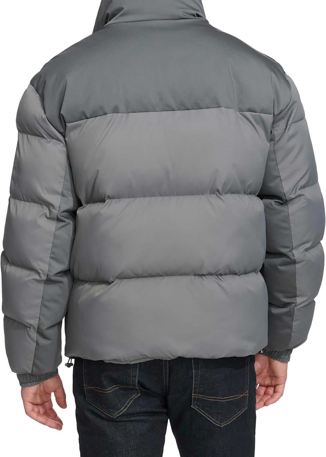 Мужская стеганая куртка Tommy Hilfiger из микс-медиа, Charcoal — фото 4