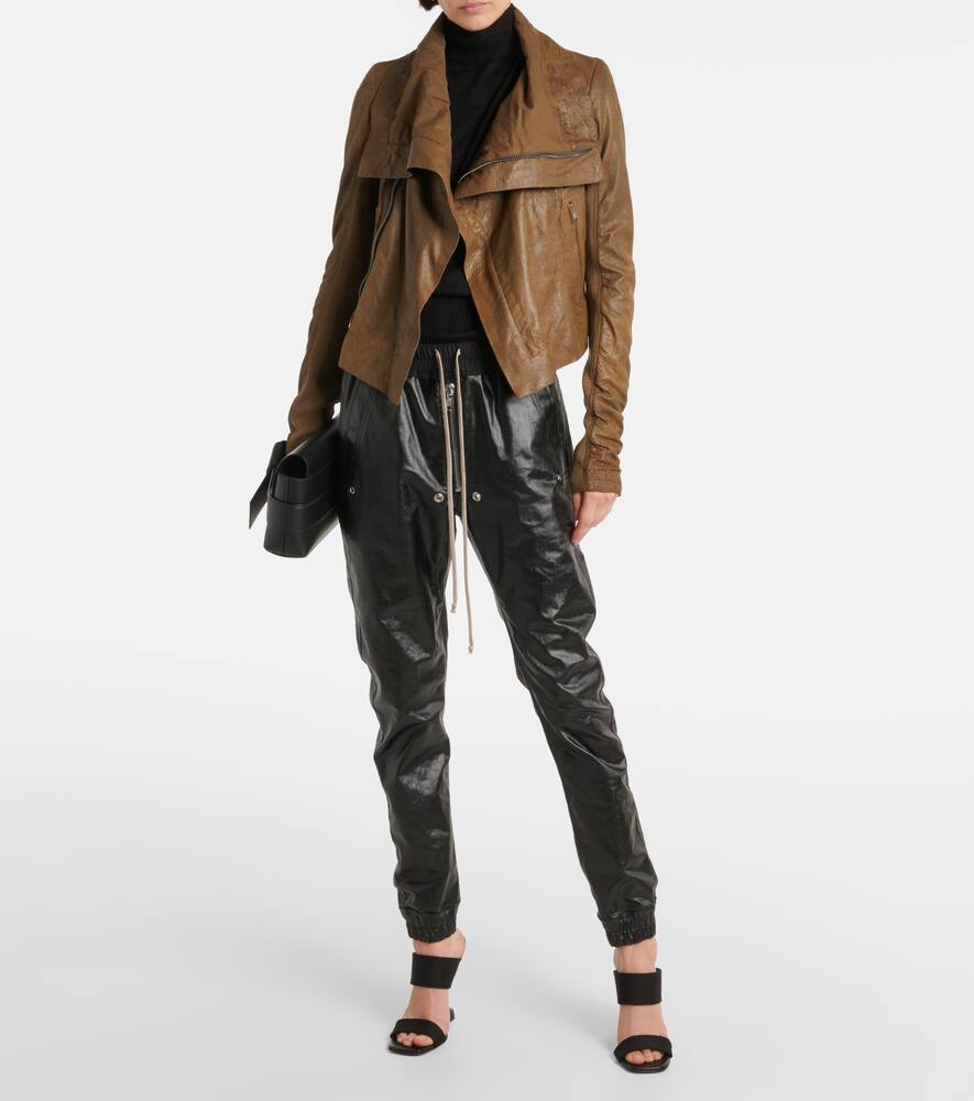 Асимметричная кожаная куртка байкера Rick Owens, Bean — фото 2