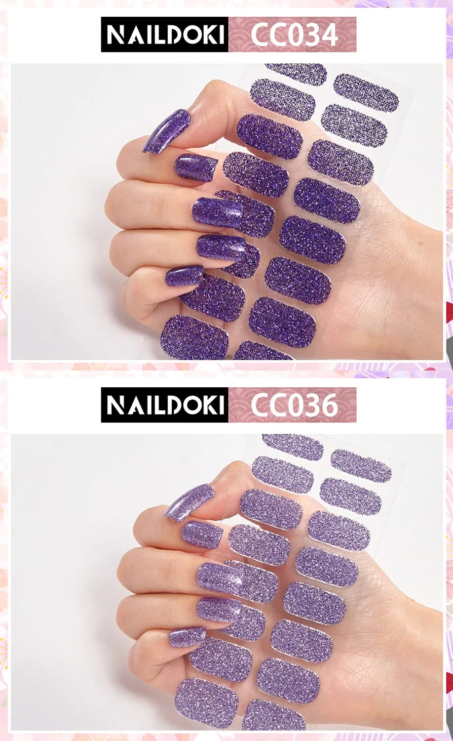Самоклеящиеся стикеры для ногтей Naildoki, A1-19 — фото 4