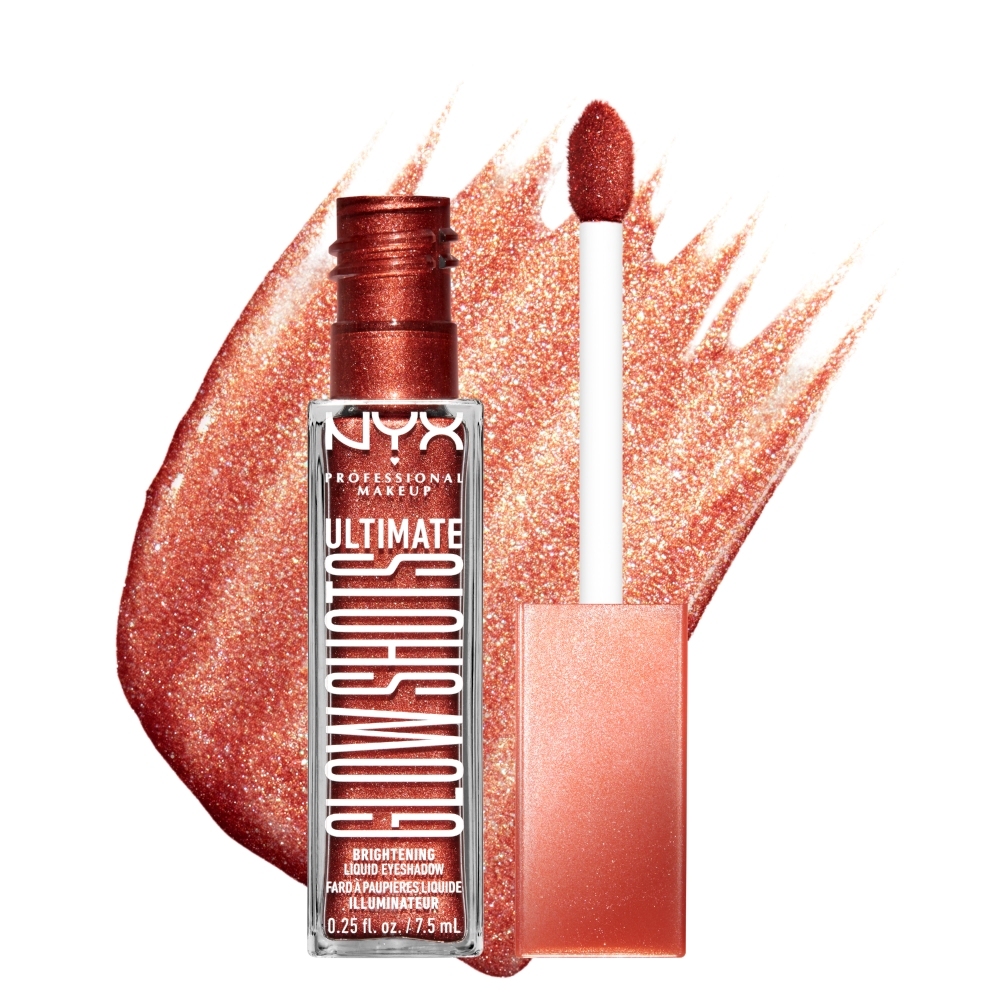 

Жидкие тени для век ultimate glow shots Nyx Professional Makeup, цвет clementine fine, 7.5 мл