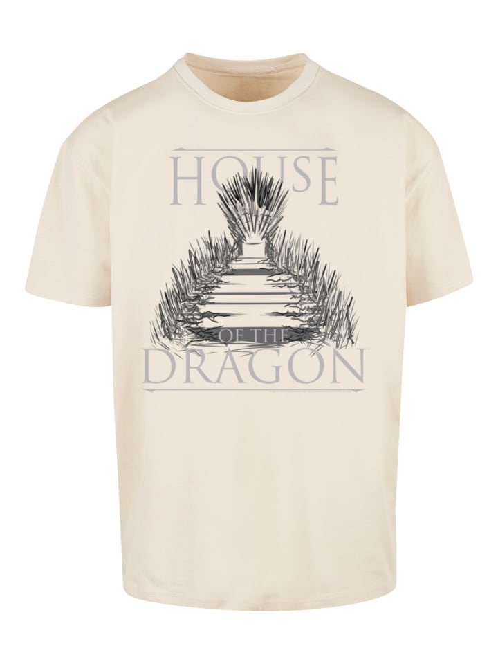 

Футболка большого размера Дом Дракона песочного цвета F4NT4STIC, Бежевый, Футболка большого размера Дом Дракона песочного цвета F4NT4STIC