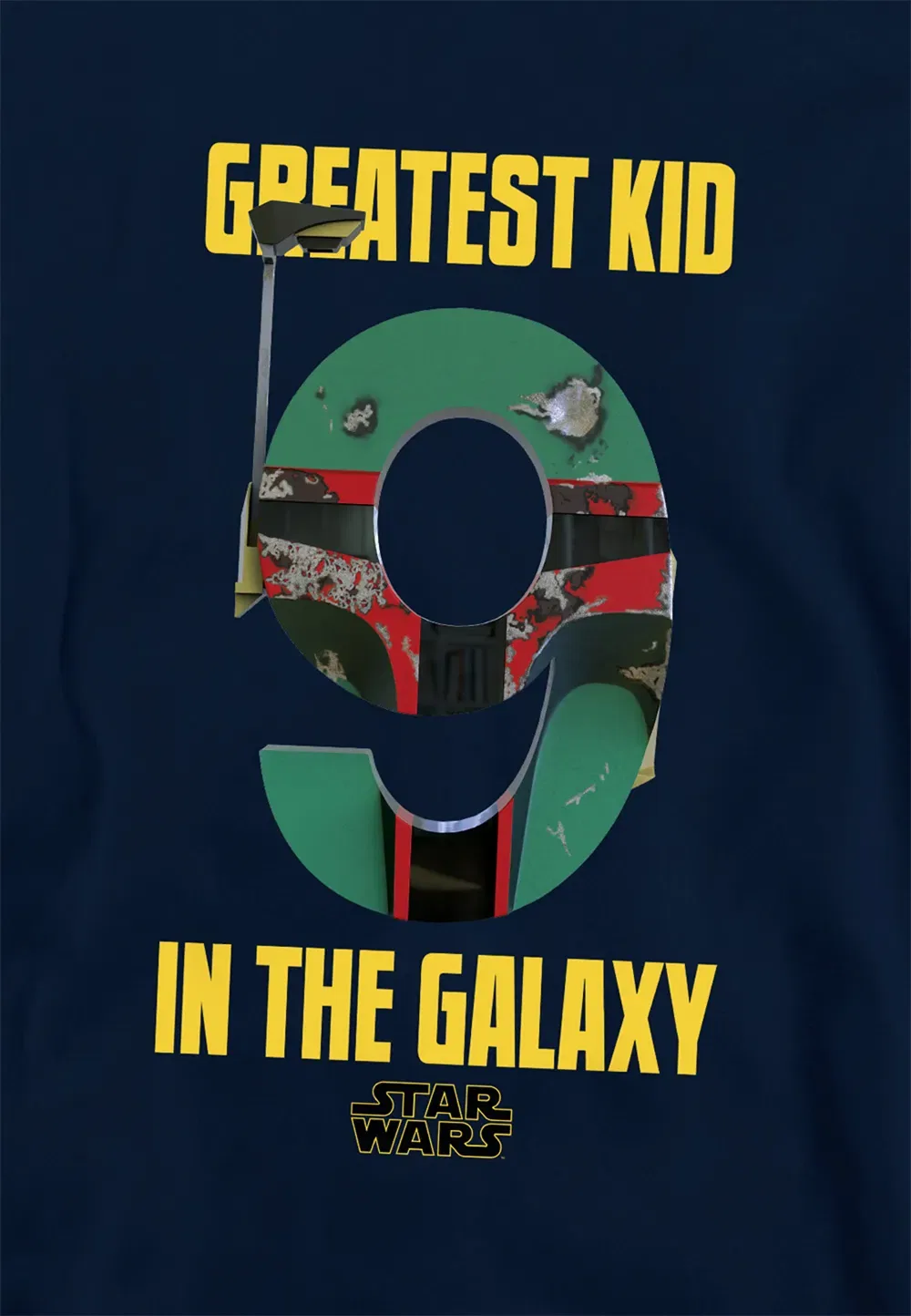 Детская худи с принтом Star Wars Boba Fett, Disney, темно-синий — фото 2