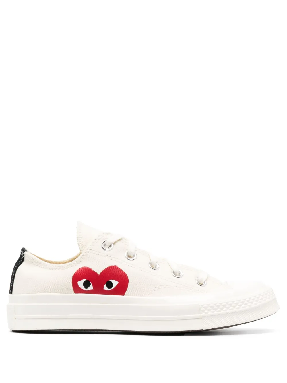 

Кеды со шнуровкой и принтом-логотипом Comme Des Garçons Play x Converse, нейтральный