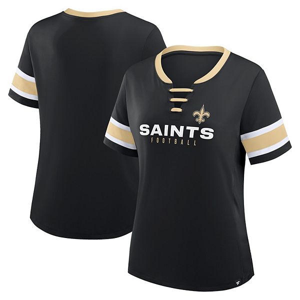 

Женская черная футболка New Orleans Saints Redzone Draw Play Athena на шнуровке Fanatics, Черный, Женская черная футболка New Orleans Saints Redzone Draw Play Athena на шнуровке Fanatics