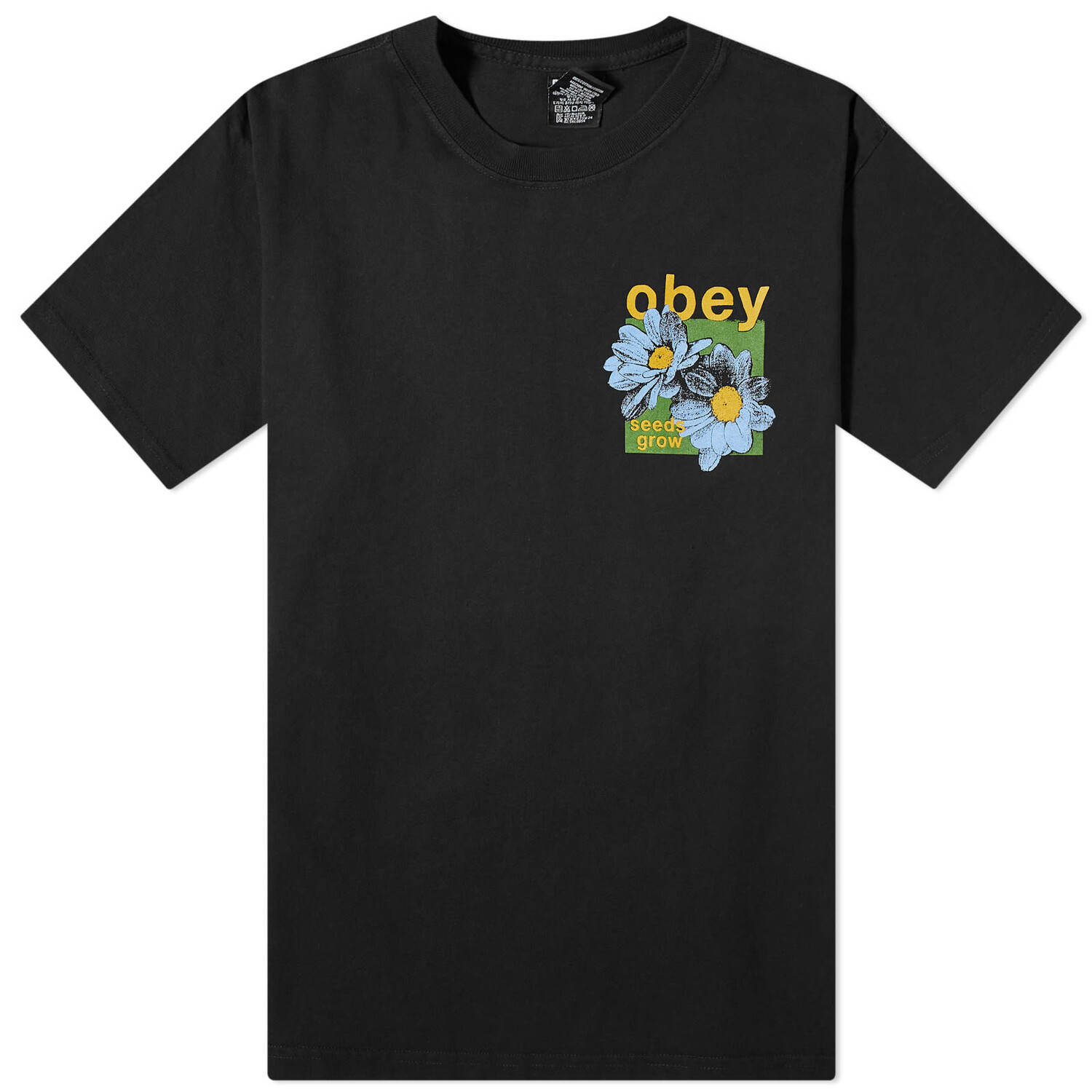 

Футболка Obey Seeds Grow T-Shirt, цвет Vintage Black