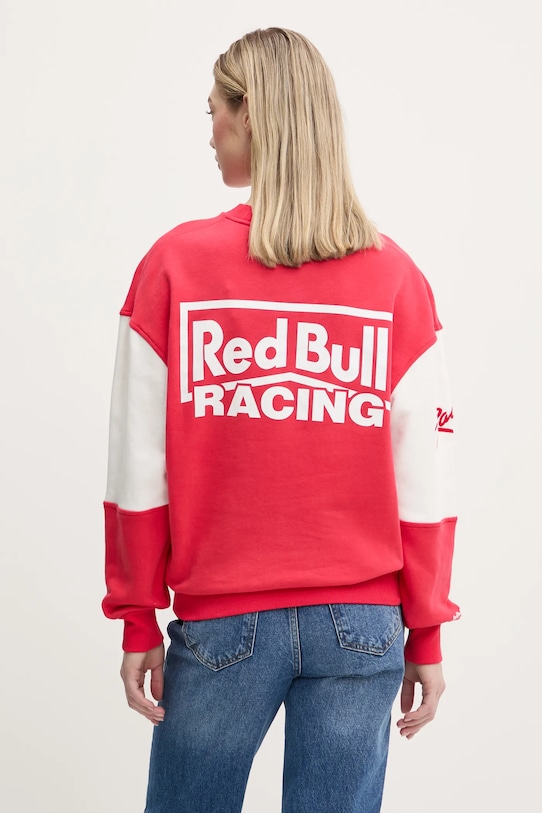 

Хлопковая толстовка PANEL TEAM CREW 0 Red Bull Racing X Pepe Jeans, красный
