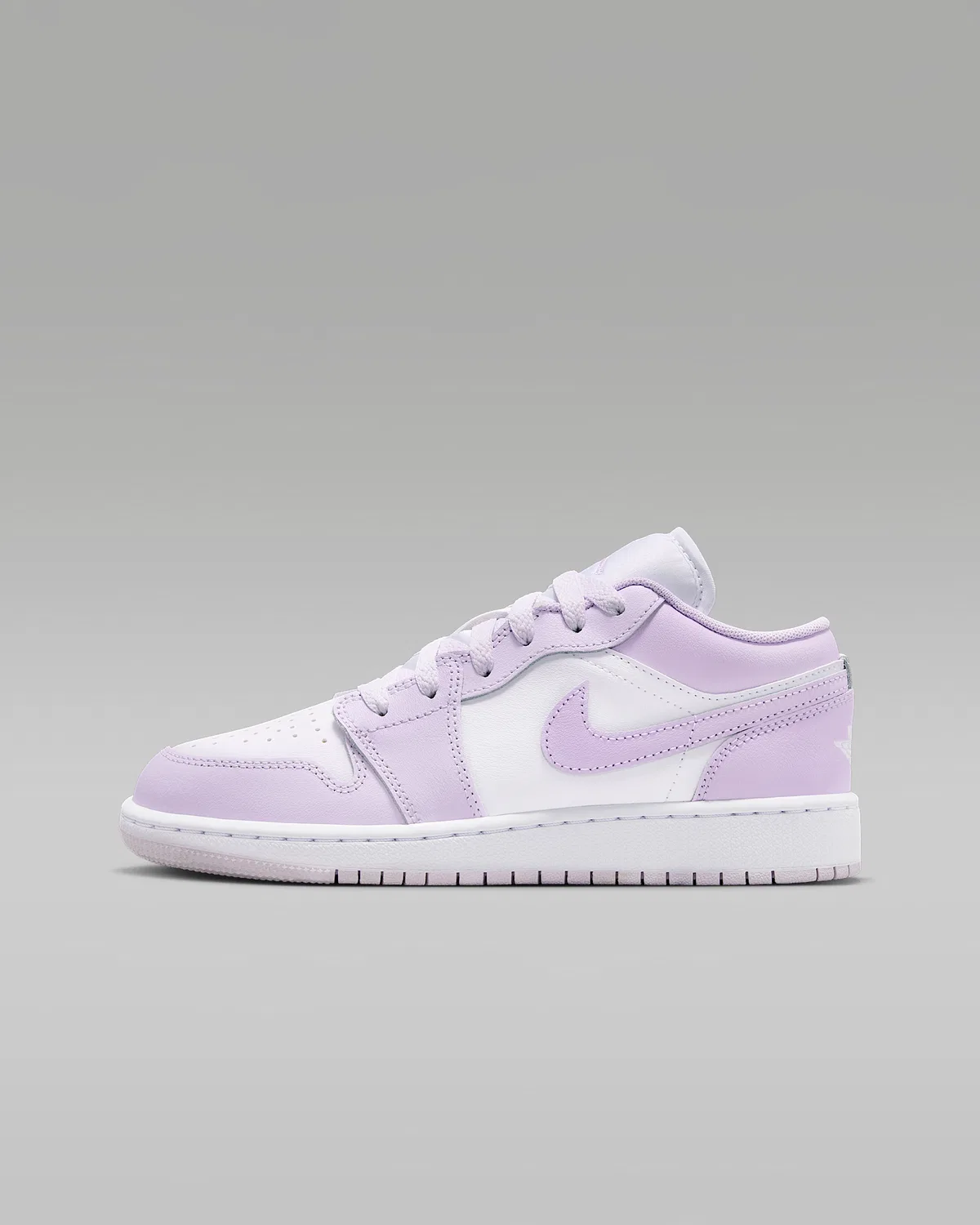 Кроссовки Air Jordan 1 Low для детей старшего возраста, Barely Grape/Violet Mist/White