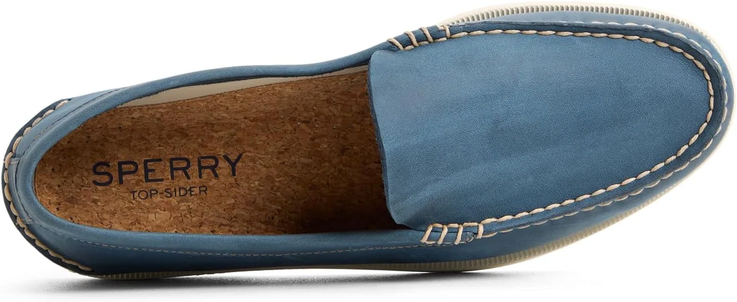 Туфли кожаные Sperry Authentic Original Venetian Loafer, вымытый синий — фото 4