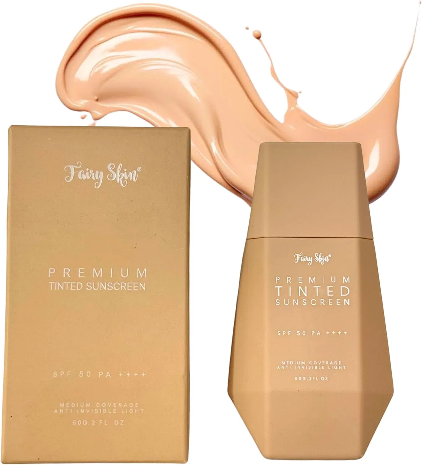Тонированный солнцезащитный крем для лица SPF 50 PA+++, Fairy Skin, 50 г Generic