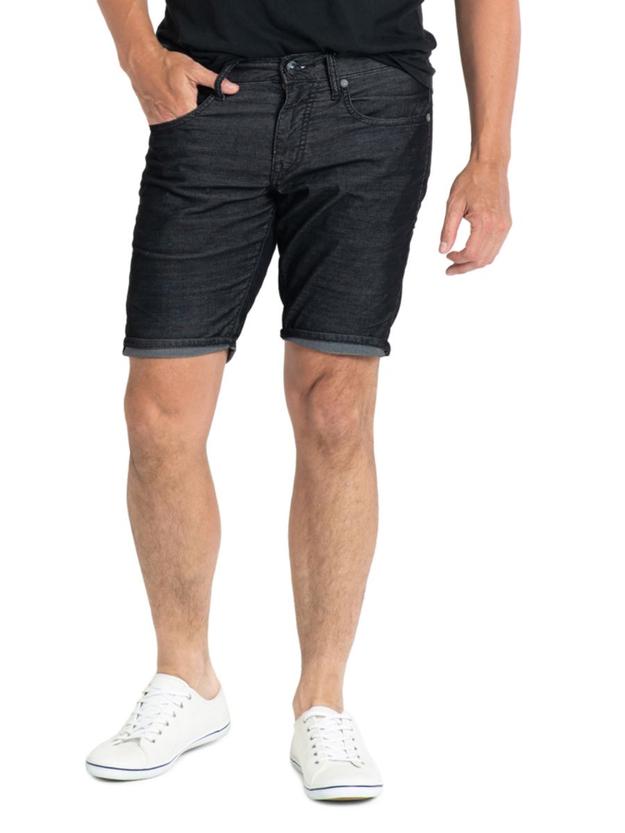 

Вельветовые шорты Rustic Cordour средней посадки с плоским передом Stitch's Jeans, цвет Onyx