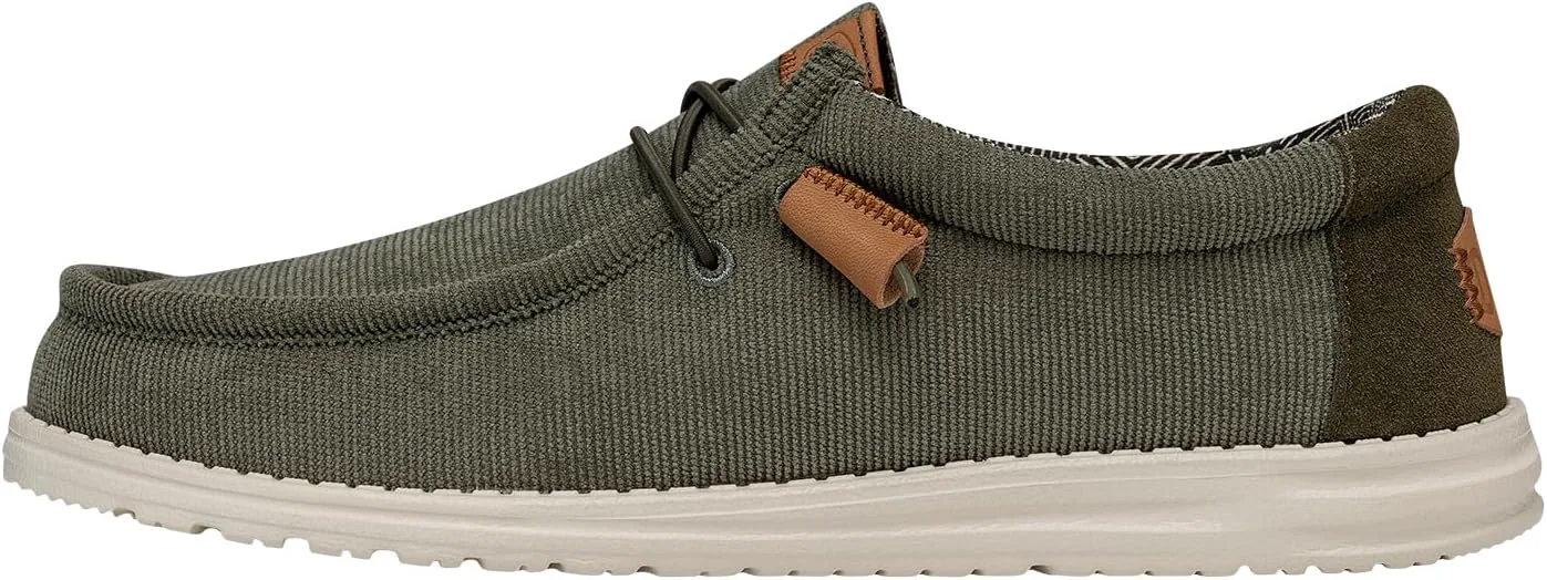 

Мужские туфли Hey Dude Wally из вельвета, разные цвета и размеры | Мужская обувь | Мужские лоферы на шнурках | Удобные и легкие HEYDUDE, оливковый