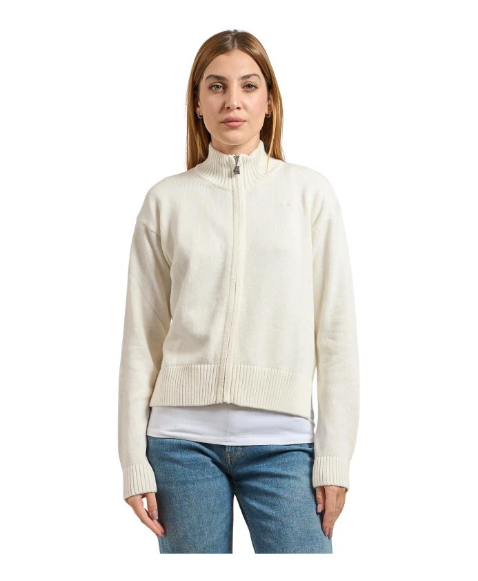 

Белый хлопково-кашемировый свитер K-Way, белый