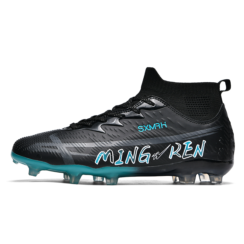 Футбольные бутсы FG Firm Ground Cushioning, легкие, нескользящие, унисекс, черные Binary, Black
