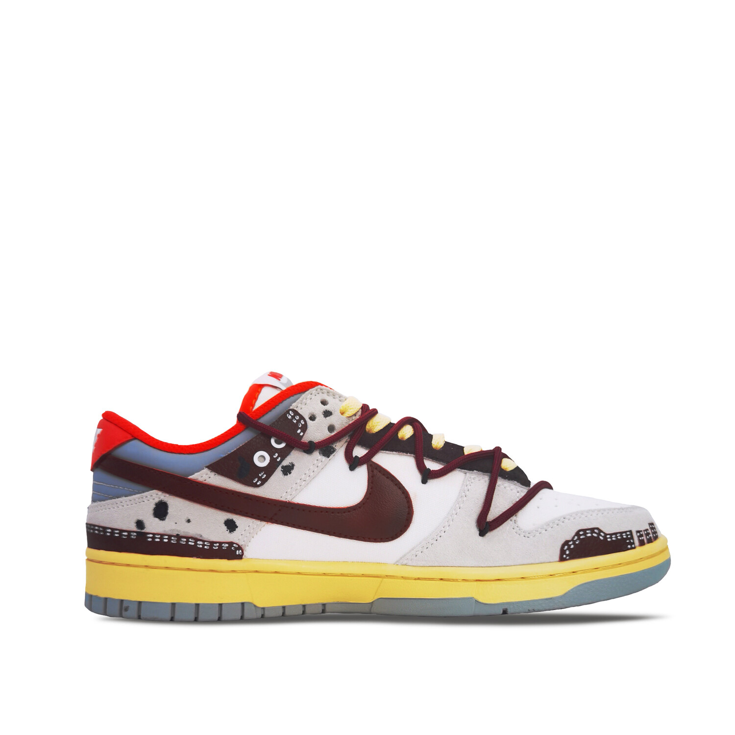 

Кроссовки Nike Dunk Skateboarding Shoes Unisex Low-top Red/White/Gray, красный