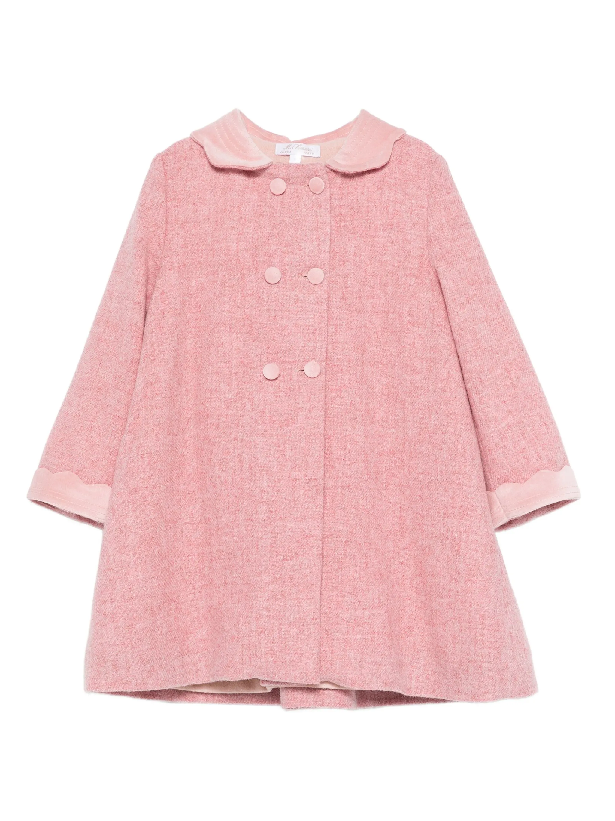 

Двубортное пальто с фестонами Mariella Ferrari, розовый