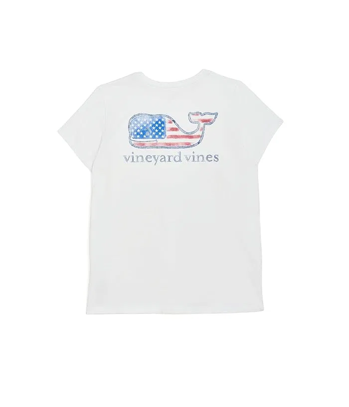 Футболка с карманом хлопковая Short Sleeve Pocket Tee Vineyard Vines Kids, Flamingo — фото 2
