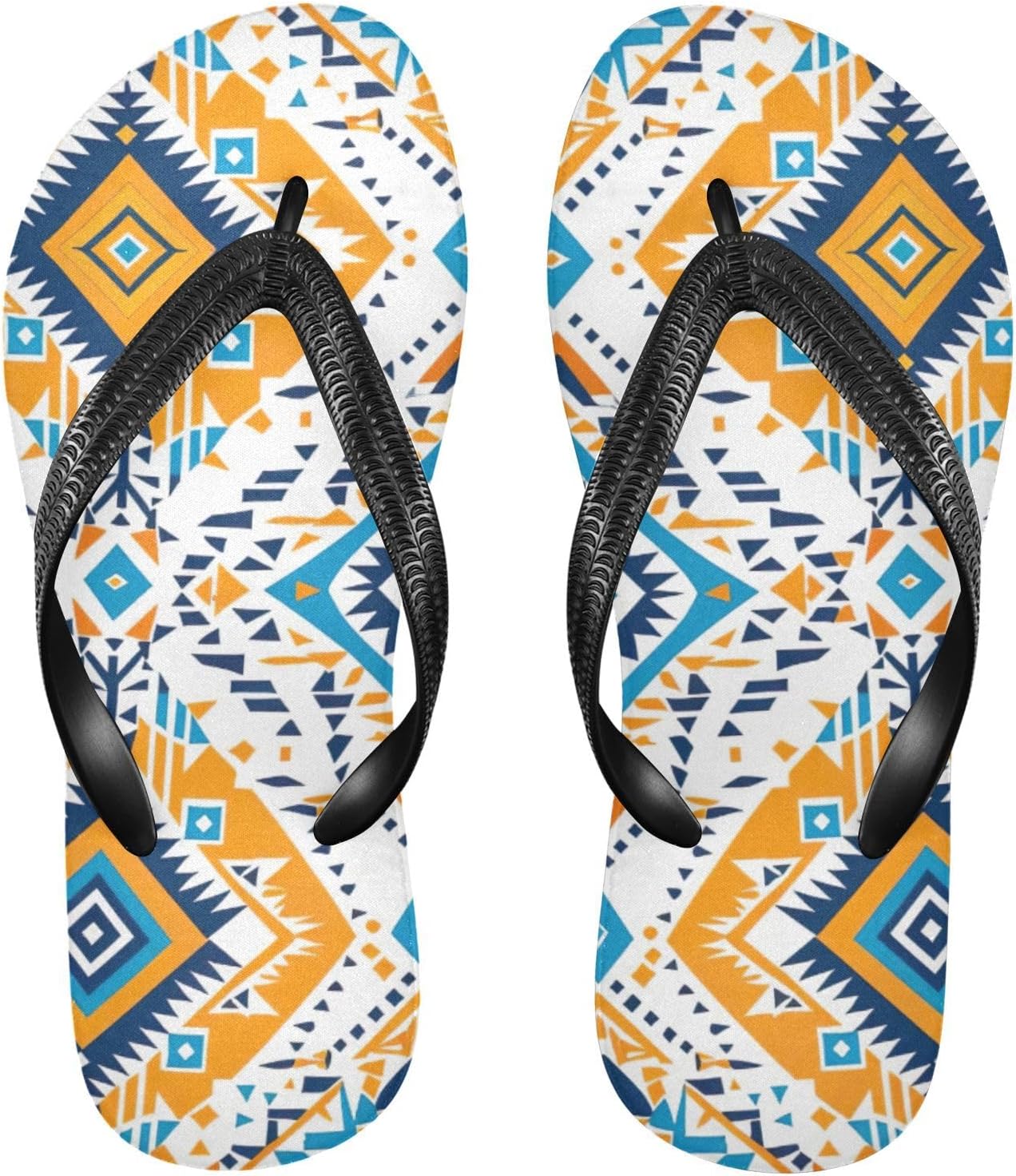 

Женские и мужские пляжные шлепанцы с синим и коричневым узором для лета, для душа Kfbe