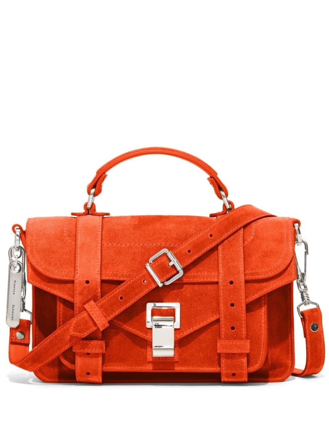 

PS1 Маленькая замшевая сумка-саквояж Proenza Schouler, красный
