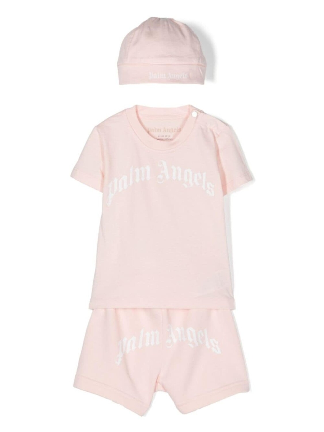 

Palm Angels Kids комплект для новорожденного с логотипом, розовый