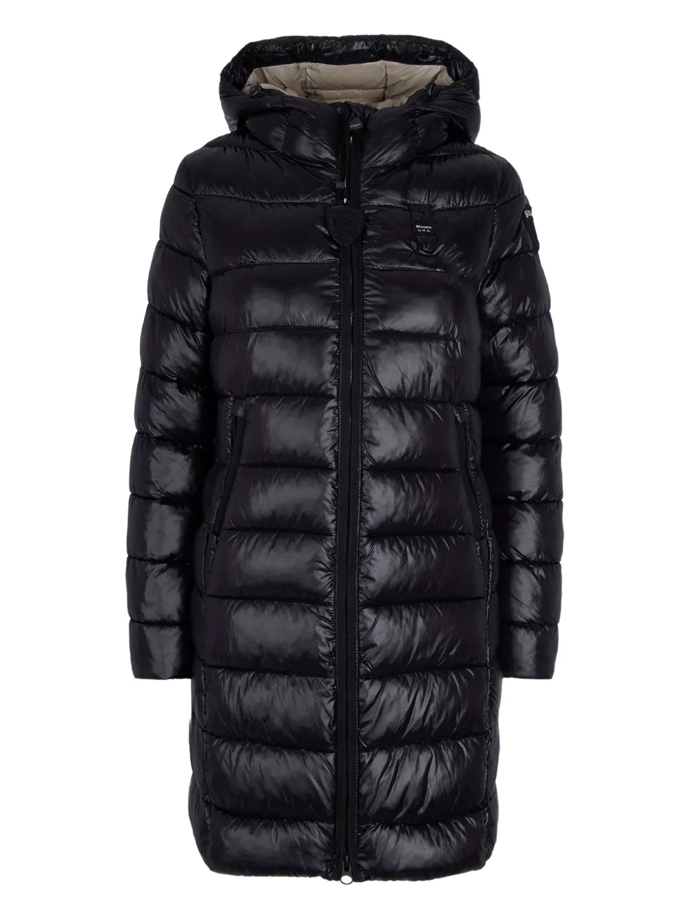 

Стеганое пальто с капюшоном Blauer, черный