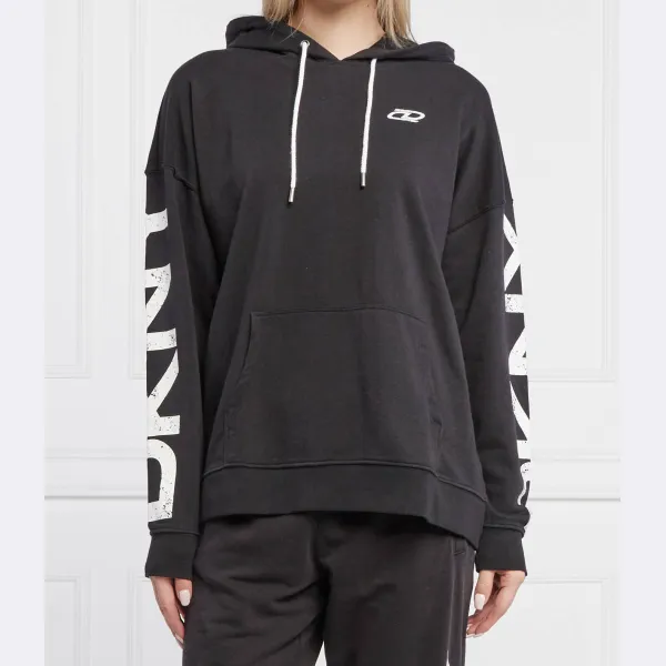 

Толстовка свободного кроя с эффектом кракелюра Dkny, черный