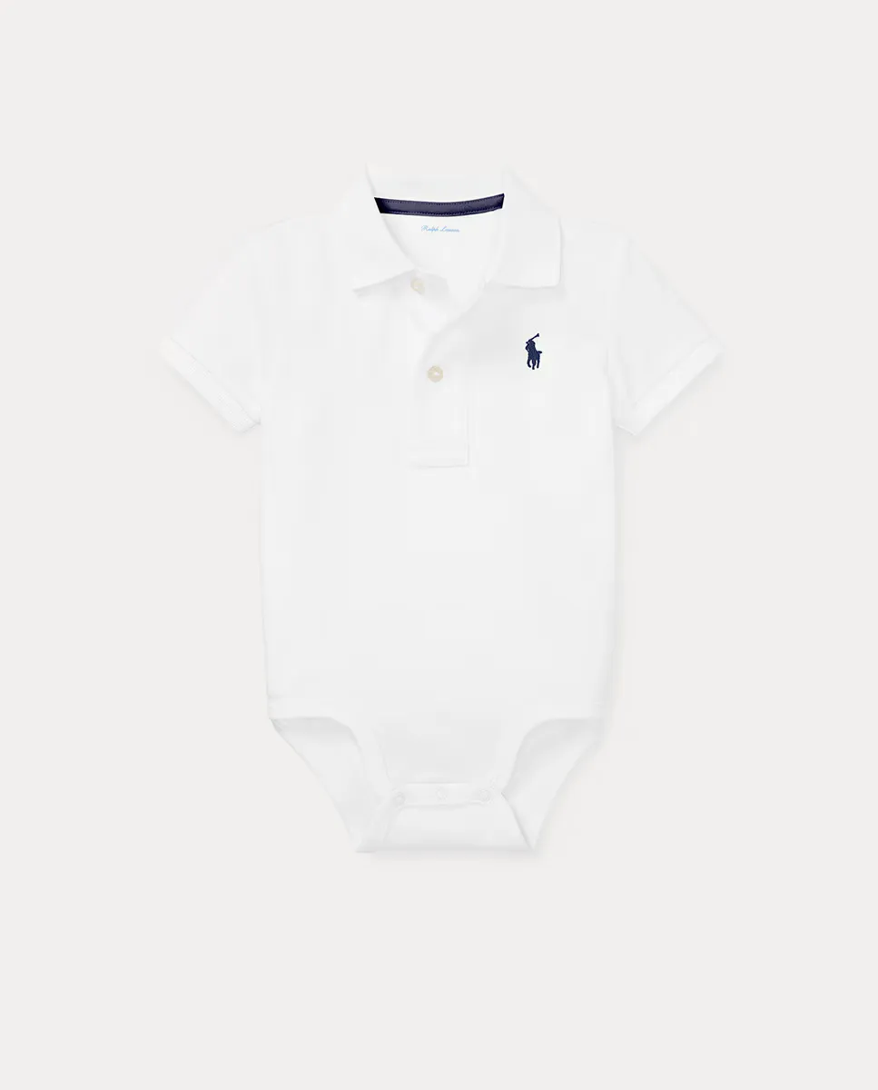 

Хлопковое боди унисекс с лошадью Polo Ralph Lauren, белый