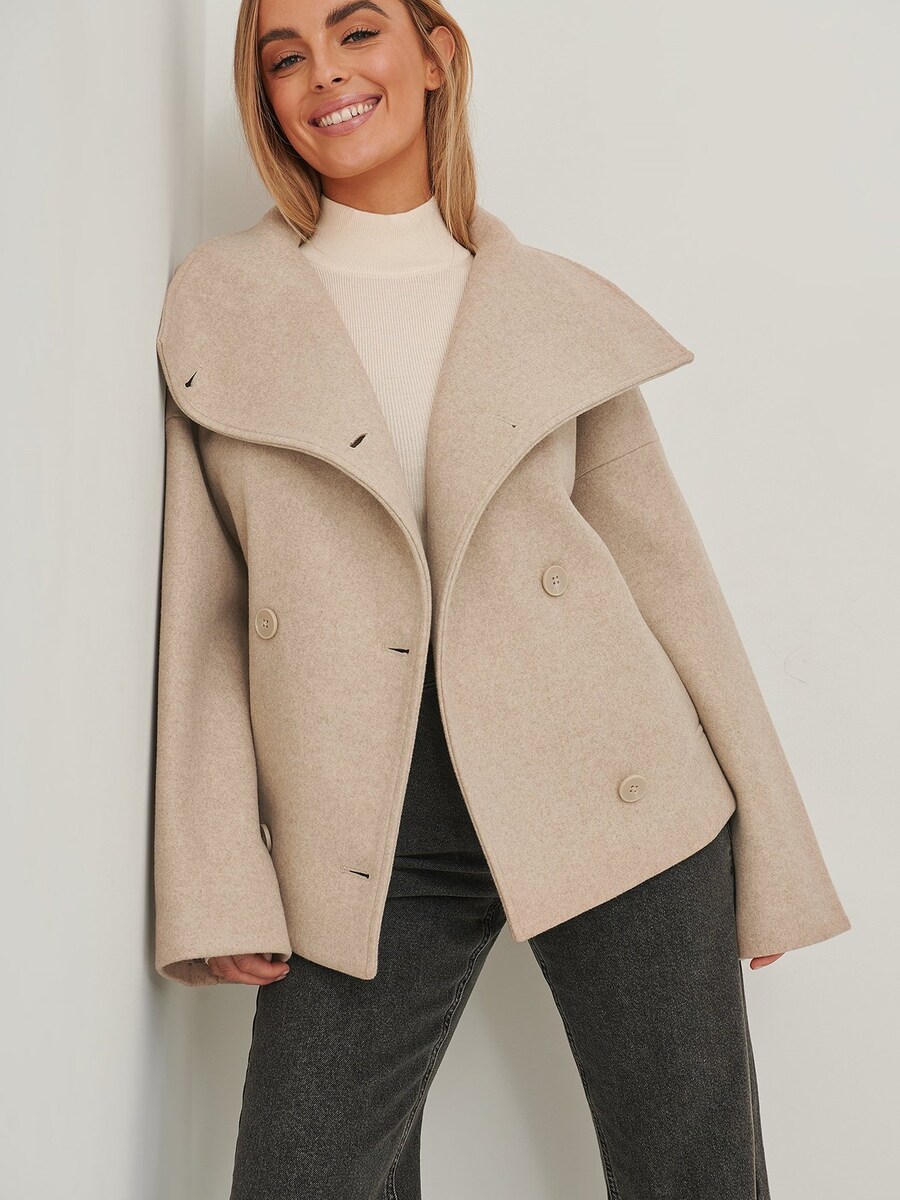 

Межсезонное пальто NA-KD Between-Seasons Coat, песочный
