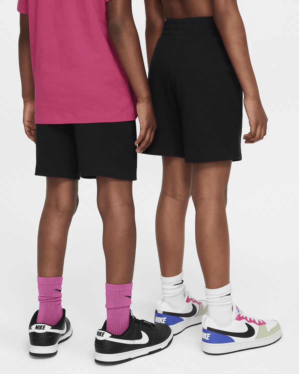 Детские шорты Nike Sportswear Club 6" Knit, Black/White — фото 2