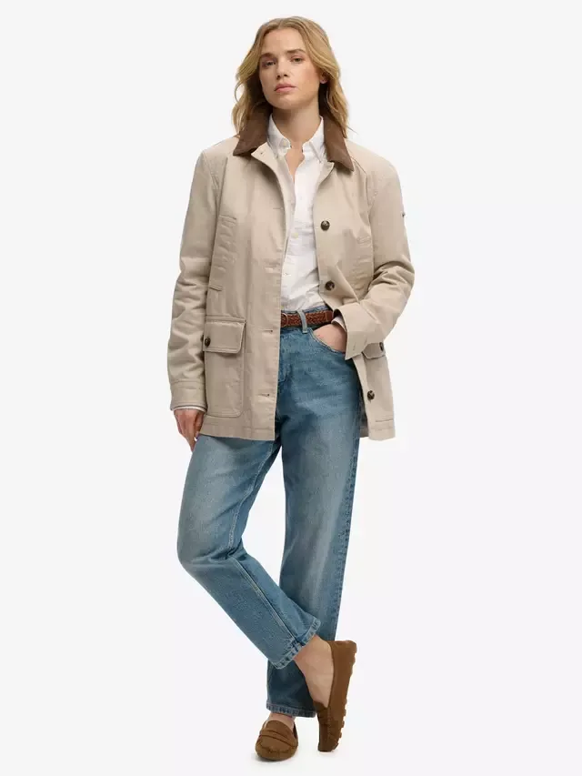 Куртка Estate Corlar Collar Barn Jacket, Humus Beige Superdry — фото 3