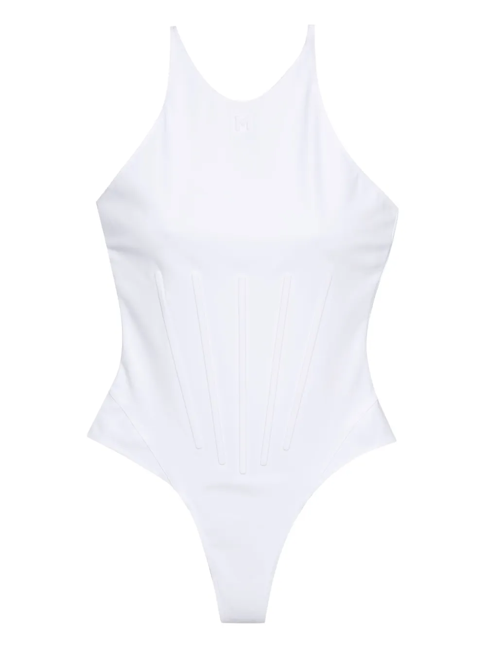 

Слитный купальник Corseted Mugler, белый