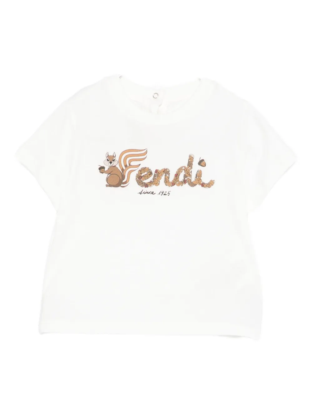 

Футболка с принтом белки FENDI KIDS, белый