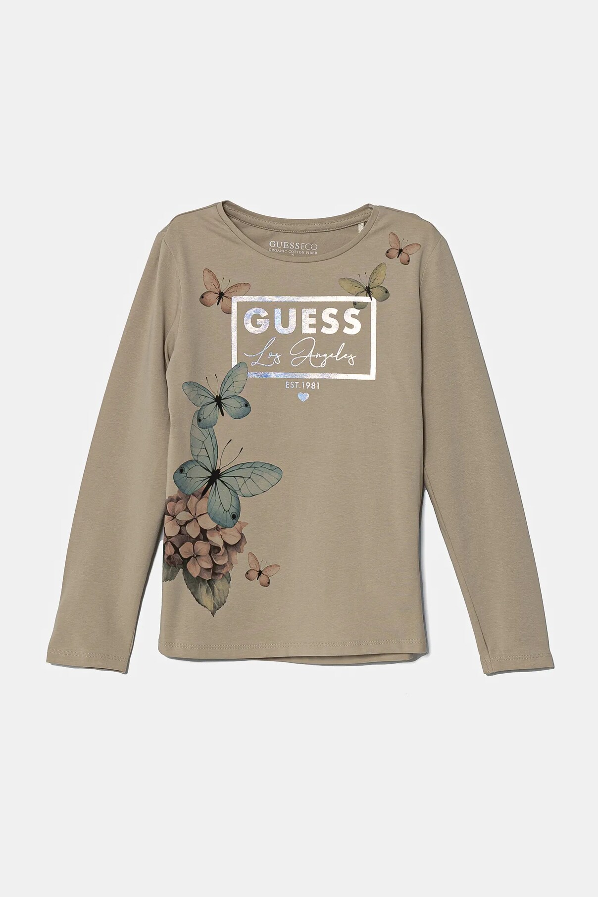 

Детская футболка с длинным рукавом Guess, серый