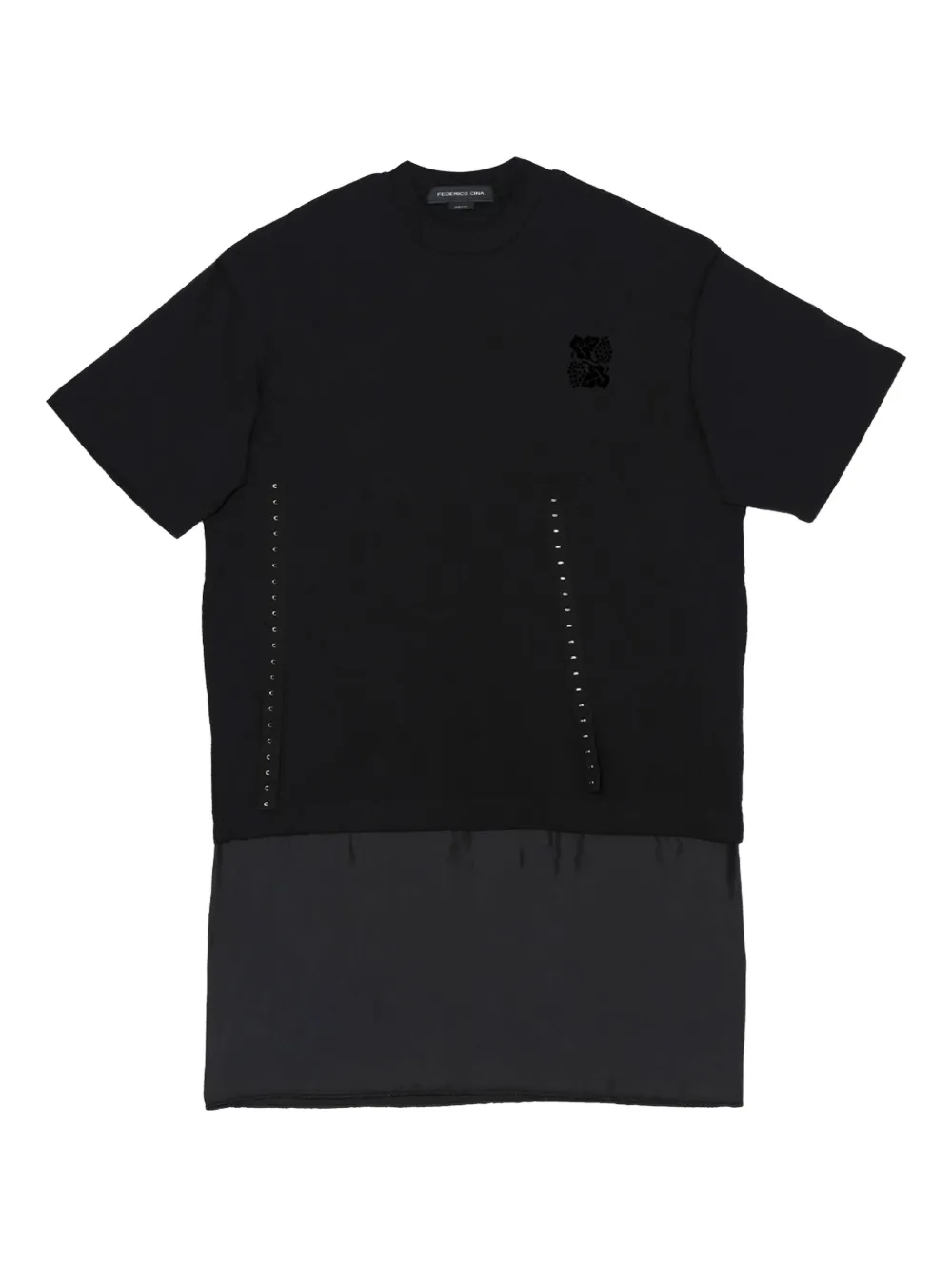 

Мини-платье с аппликацией Federico Cina, черный