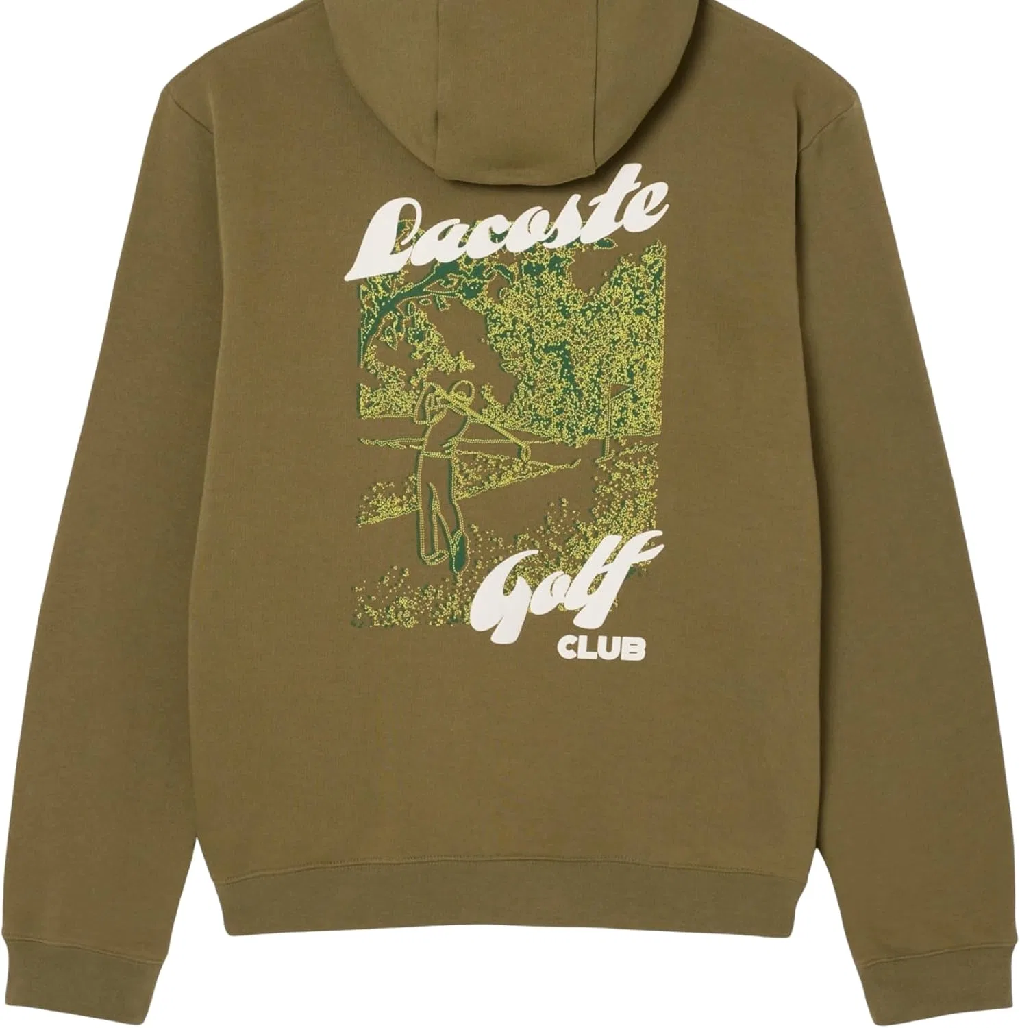Толстовка Lacoste мужская с принтом, флисовая подкладка, для гольфа, свободный крой, 70% хлопок, 30% полиэстер — фото 3