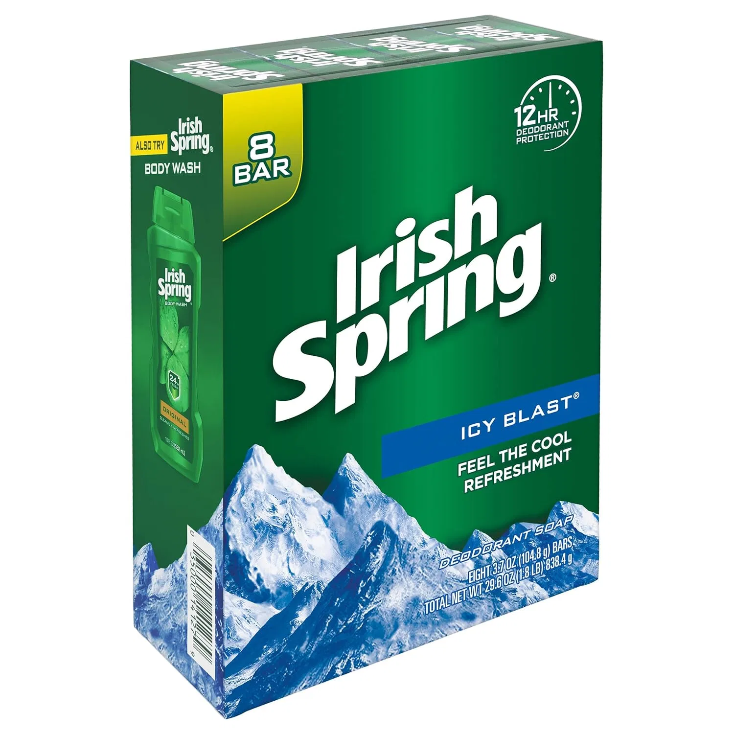 Дезодорирующее мыло Irish Spring Icy Blast Cool Refreshment, 8 x 120 мл Irish Spring — фото 3