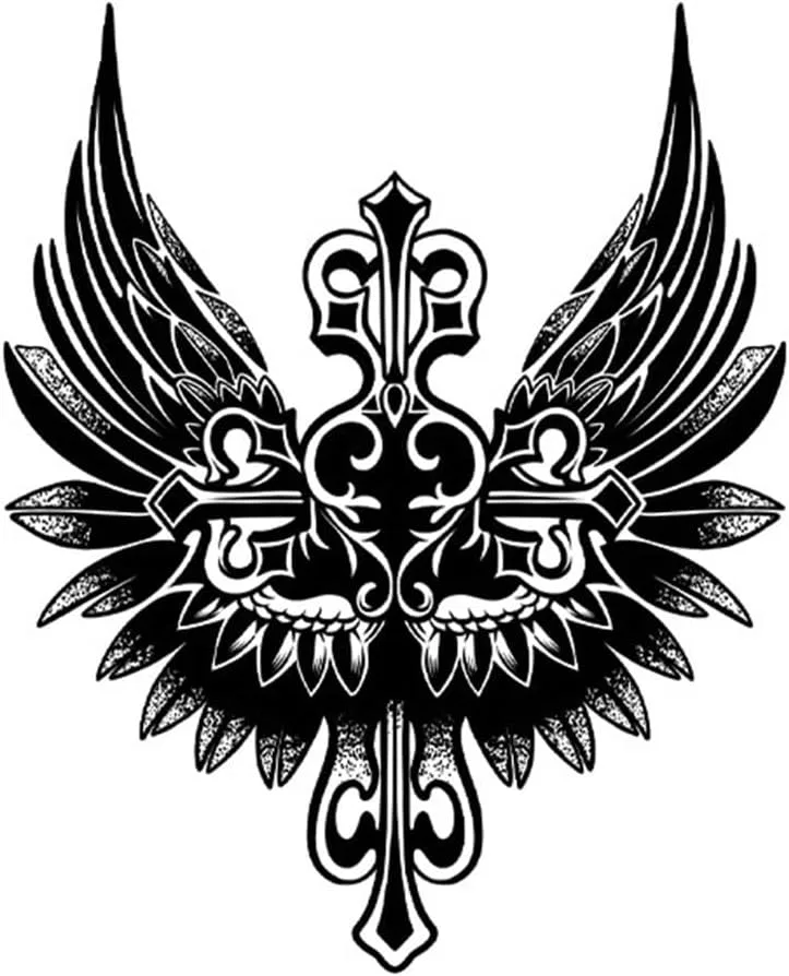 Временная татуировка с перьями, 4 шт, один цвет