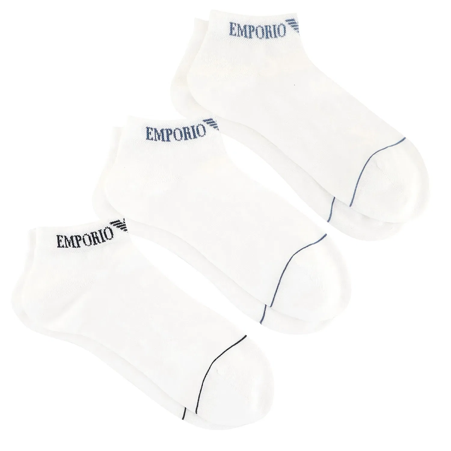Носки спортивные 3 пары, Emporio Armani, белый