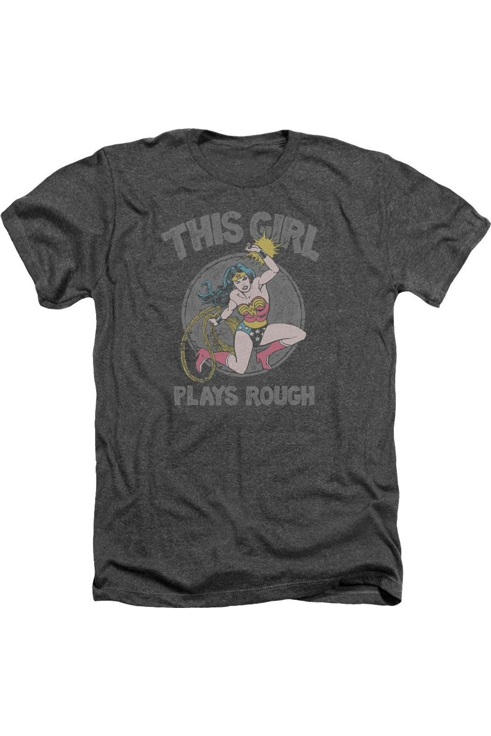 

DC Comics Plays Rough Adult Heather Tee / Футболка Gildan, цвет charcoal