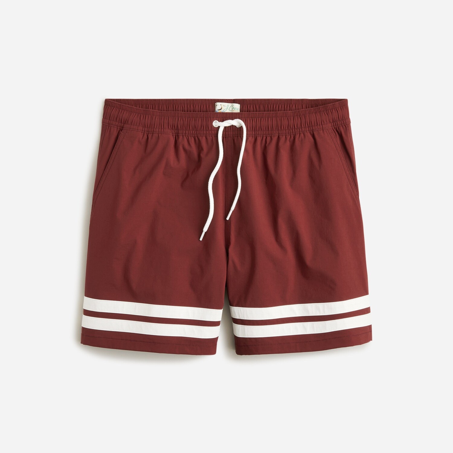

Плавки-Шорты 6 дюймов в полоску с добавлением нейлона эконила J.Crew, бордовый