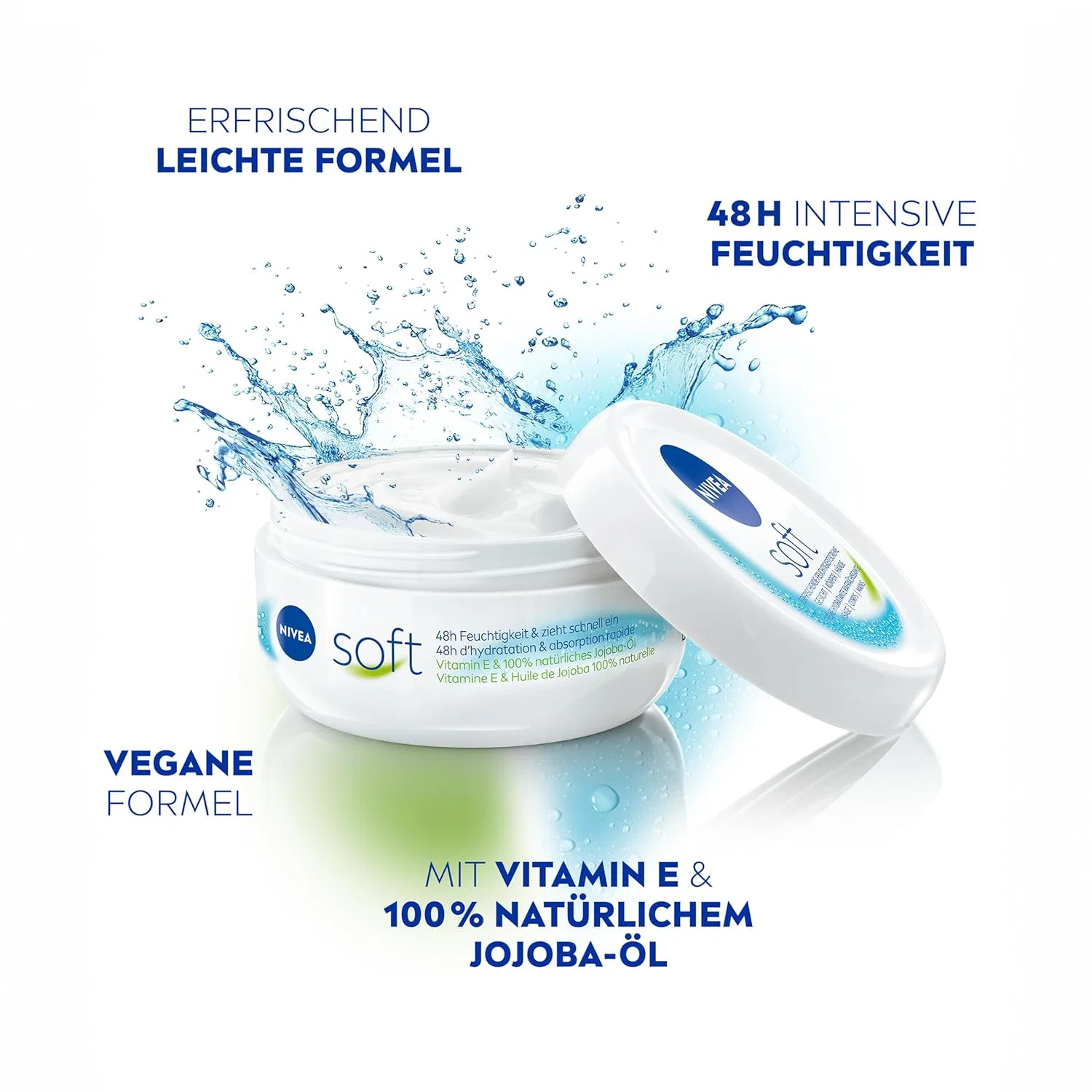 Освежающий увлажняющий крем NIVEA Soft с витамином E и маслом жожоба, 50 мл Beiersdorf — фото 4