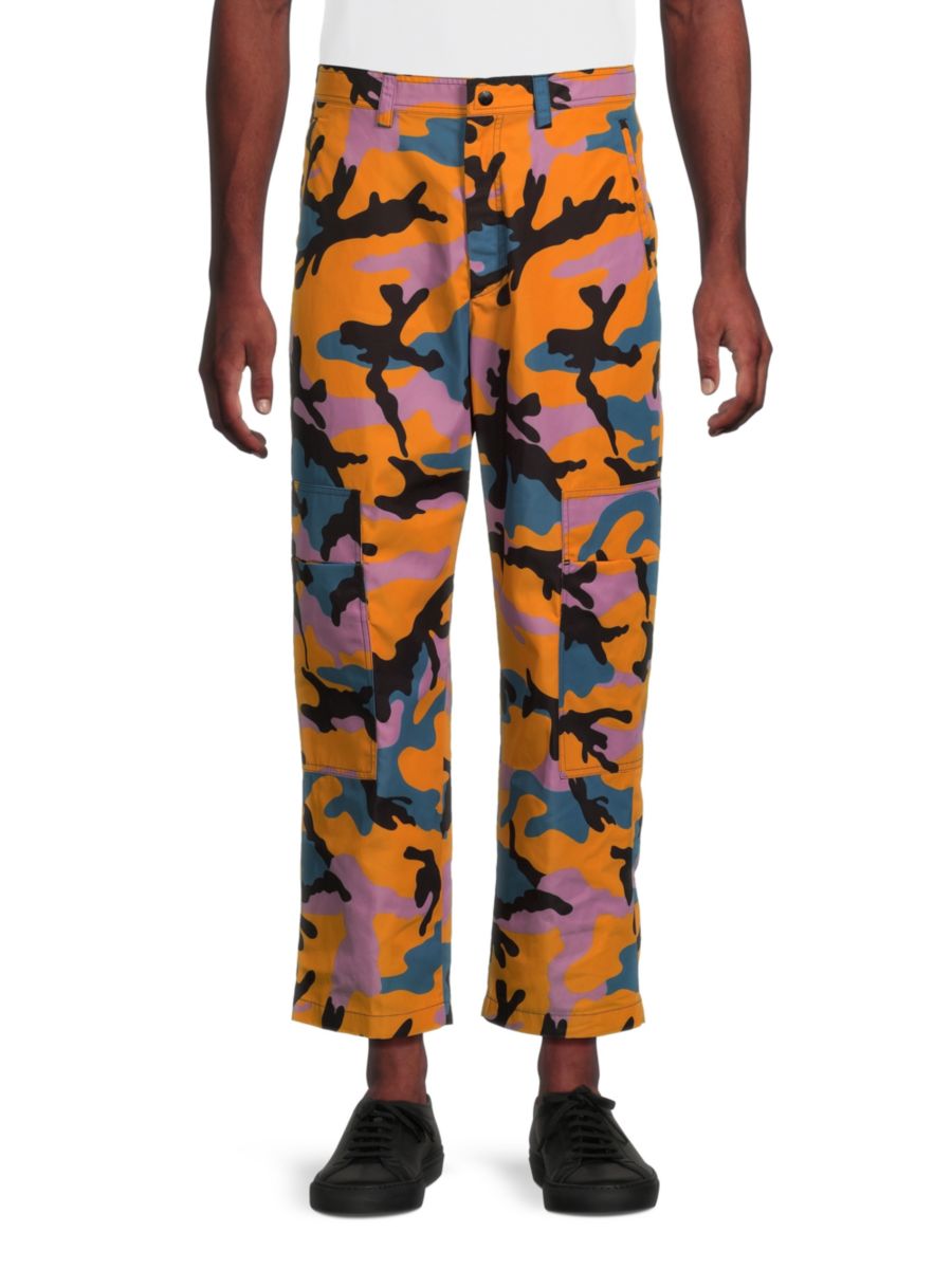 

Брюки-карго камуфляжного цвета Valentino, цвет Camo Orange