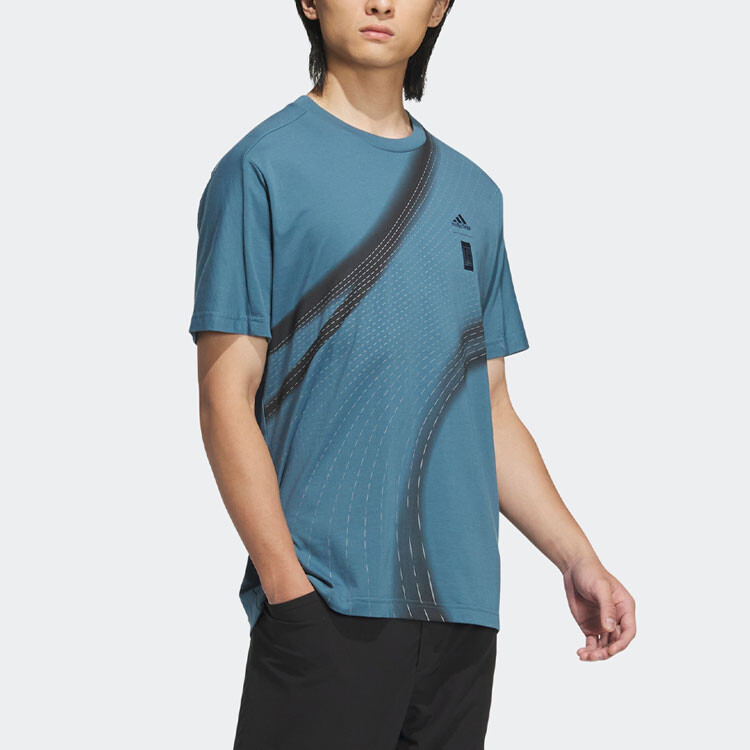Футболка серии Wuji для мужчин, цвет индиго Adidas, индиго — фото 4