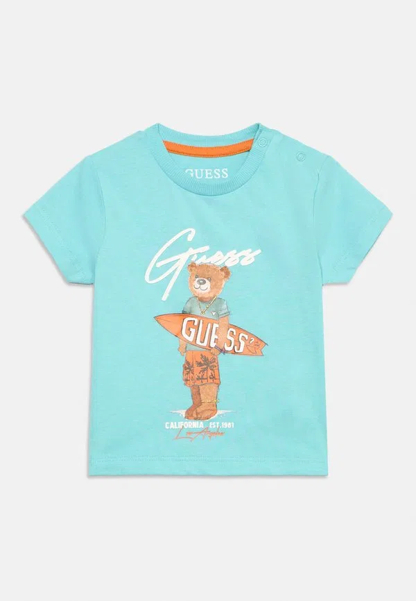 Футболка с принтом Guess, Teal Surf — фото 3