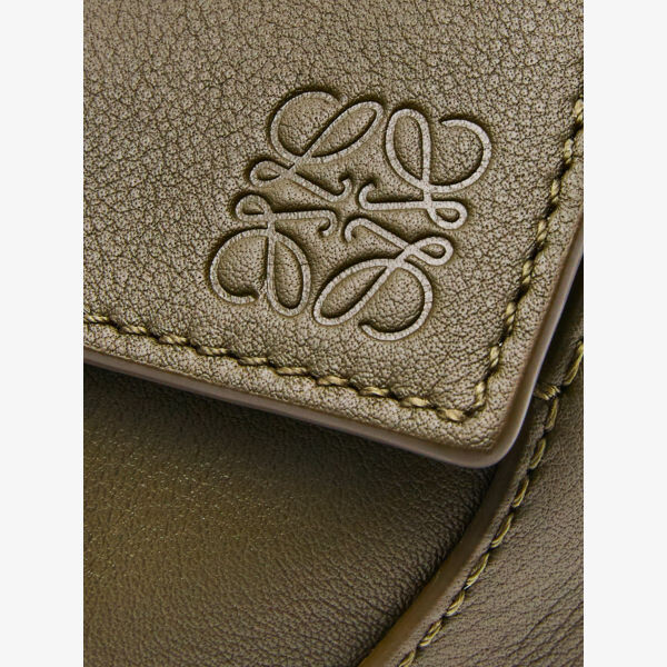 Миниатюрная кожаная сумка через плечо Puzzle Edge Loewe, зеленый — фото 2