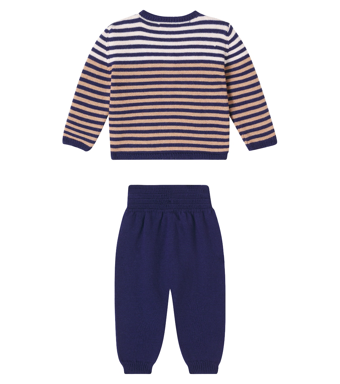 Комплект из полосатого кардигана и брюк Baby Pinto La Coqueta, Navy Stripe — фото 4