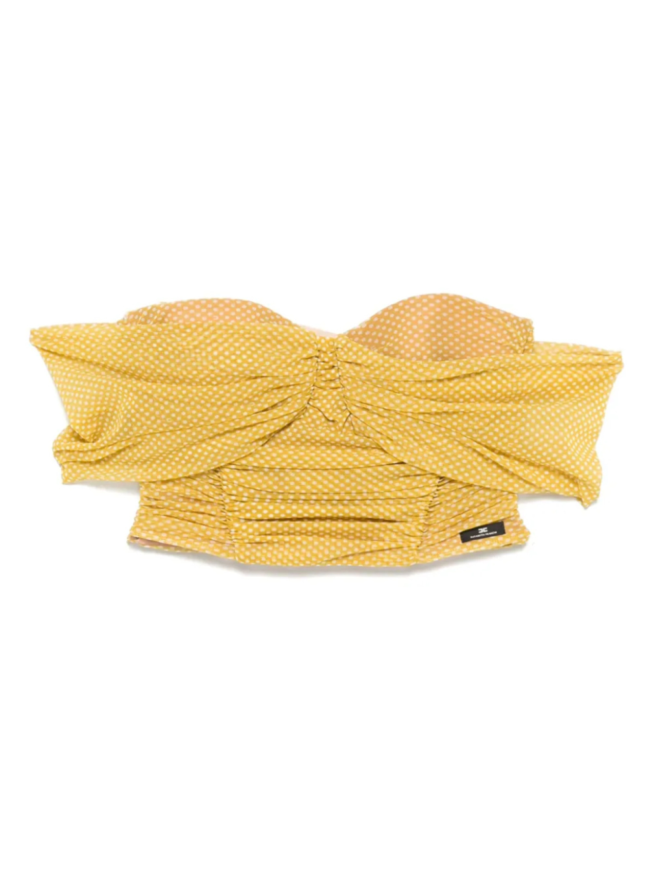 

Блузка Elisabetta Franchi polka-dot tulle top, желтый